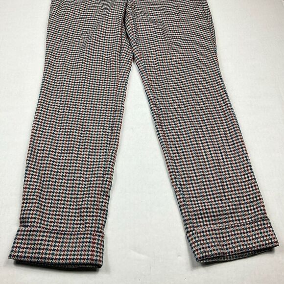 J.Jill Ankle Work Pants Houndstooth Plaid Cuffed Mid Rise Trousers 6P PETITES - Picture 2 of 12